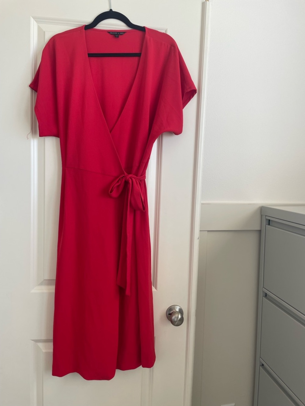 Felicity & Coco Red Short Sleeve Wrap Dress
